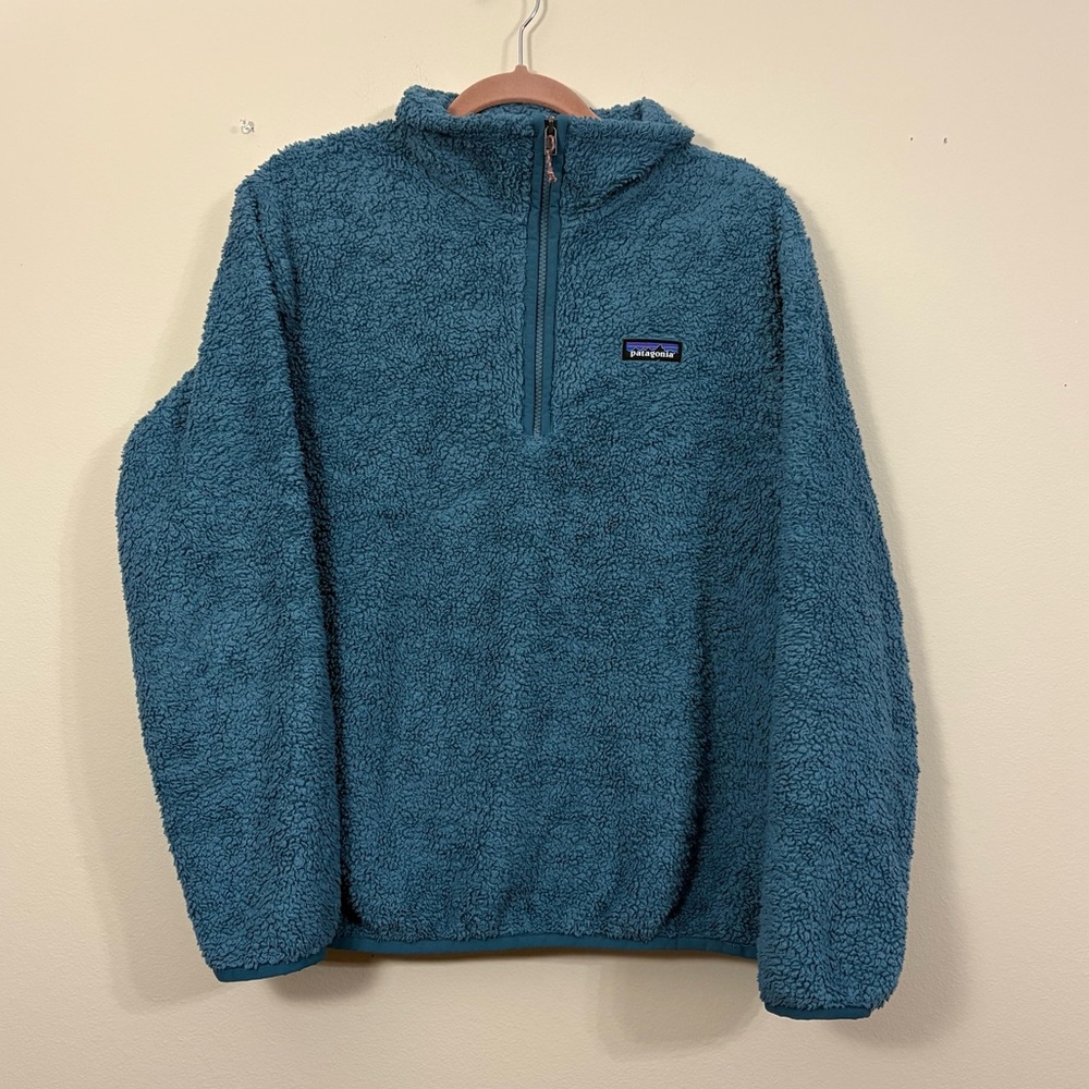 Patagonia Light Blue Fleece Jacket women’s large cl